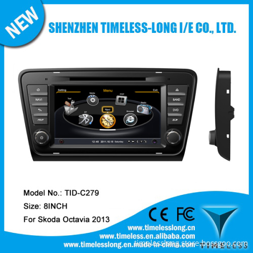 2 DIN Car DVD Player for Skoda Octavia 2013 with Built-in GPS A8 Chipset RDS Bt 3G/WiFi DSP Radio 20 Dics Momery (TID-C279)